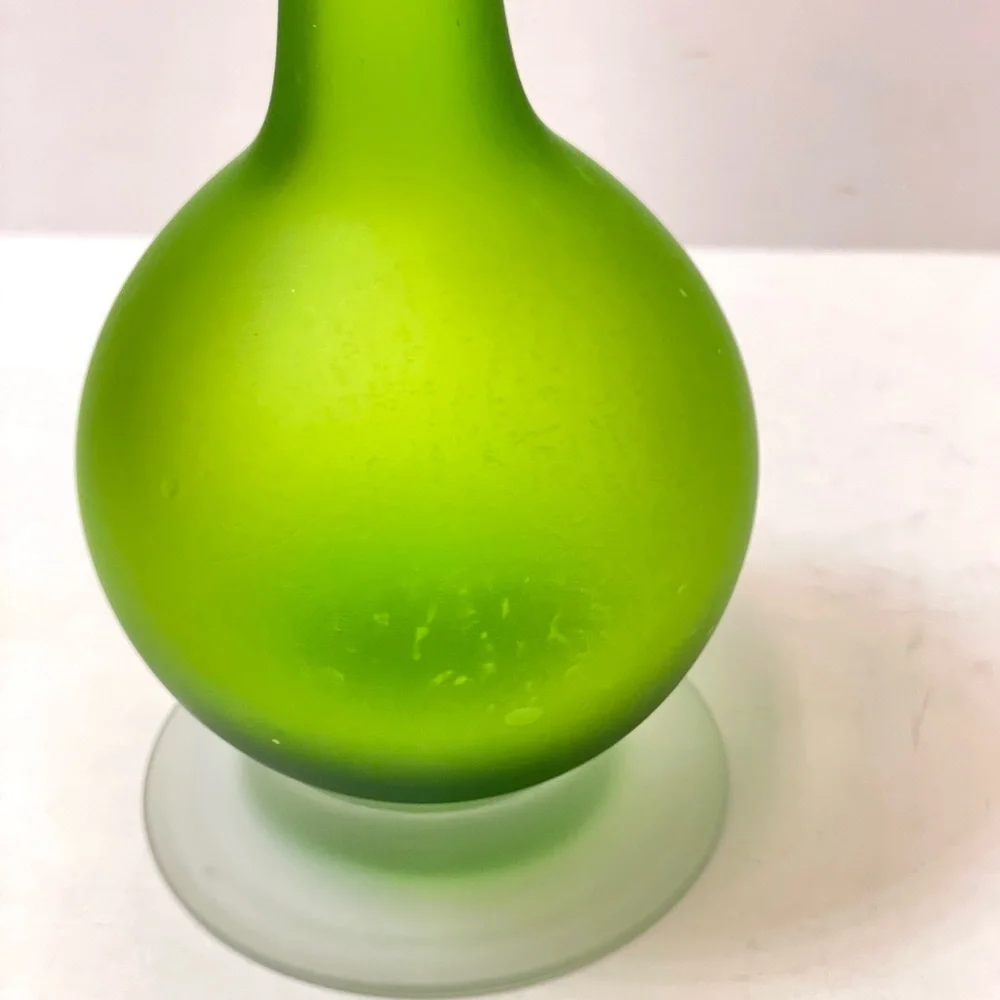 Carlo Moretti Rosenthal-Netter 1960s MCM Green Satin Glass Pencil Vase